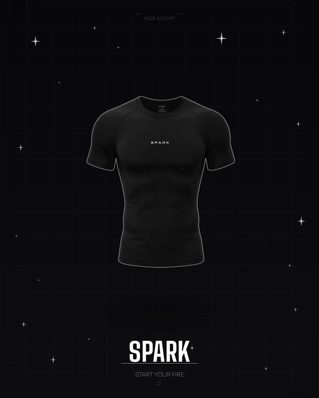 SPARK Semi-Compression T-Shirt – Black