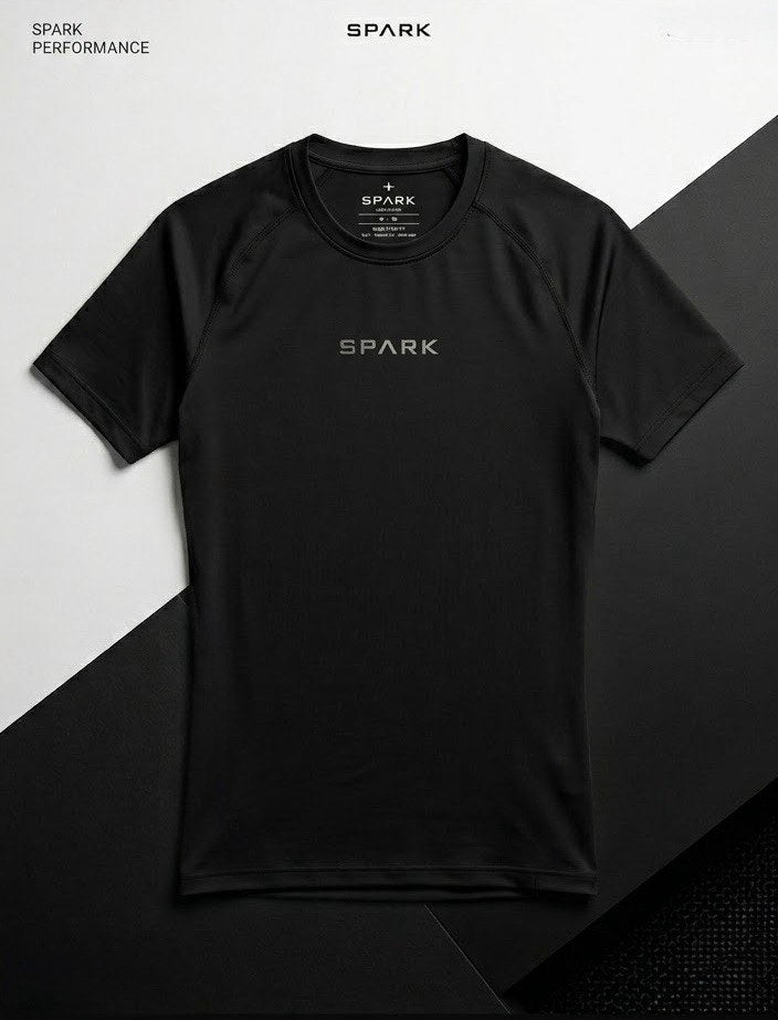 SPARK Semi-Compression T-Shirt – Black